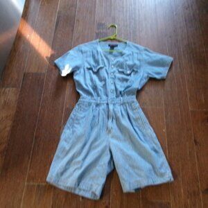 vtg Guess Denim pinstripe romper ladys small